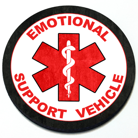 Emotional Support Vehicle Grill Badge Product Page
