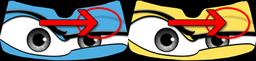 This is an image showing the area of the Eyeshade graphic changed using your choice of eyelid color.