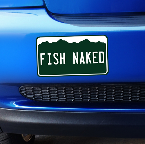 Small Colorado Fish Naked - Bumper Sticker Product Page