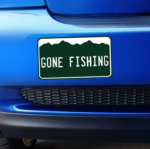 Small Colorado Gone Fishing - Bumper Sticker Product Page