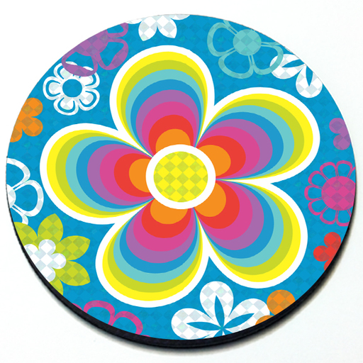 Groovy Flowers - Magnetic Grill Badge for MINI Cooper