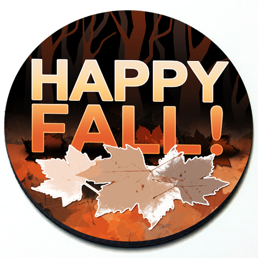 Happy Fall Badge 3D