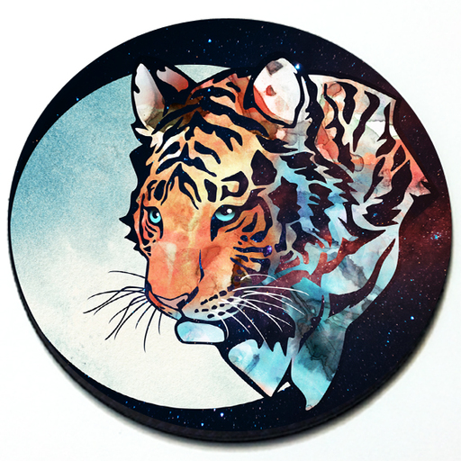 Tiger Badge 3D