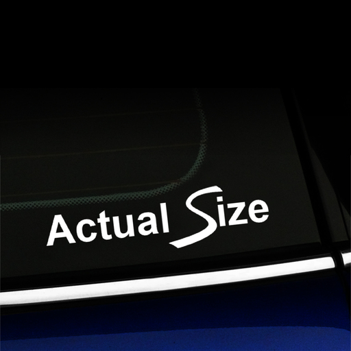 Actual Size - with swooping S for MINI Cooper S - Vinyl Decal