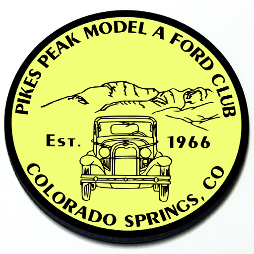 Pikes Peak Model A Ford Club Grill Badge