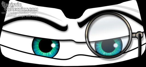 Snooty Monocle Eyeshade Example