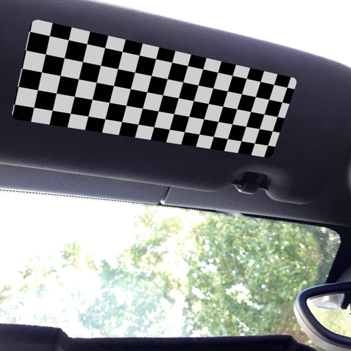 Visor sticker for MINI Cooper with Checkered Flag