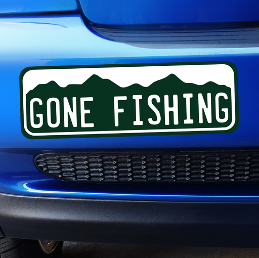 Gone Fishing Large Colorado Bumper Sticker