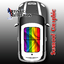 Rainbow Flag - Waving - Sunroof Graphic for MINI Cooper thumbnail