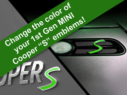 R53 Retro Supercharged Mini Cooper S 3D Domed Gel Badge – Glossy Flag Style – Concept Graphics
