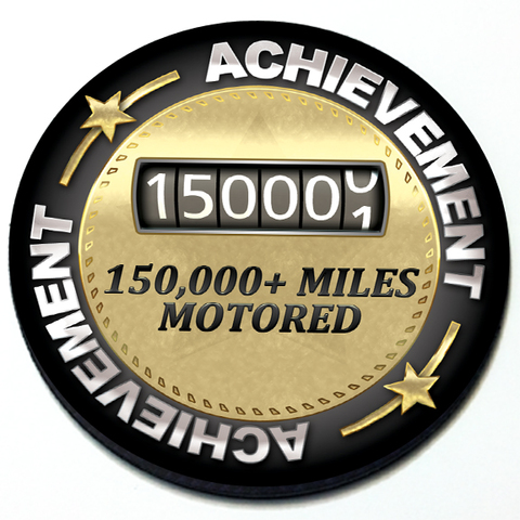 Achievement 150,000 Miles Motored - Grill Badge Product Page