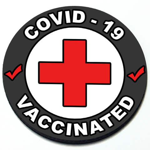 Covid-19 Vaccinated Grill Badge Product Page