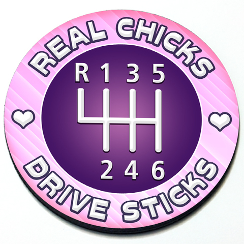 Real Chicks Drive Sticks - Badge Product Page