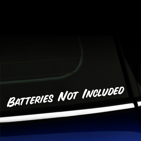 Batteries Not Included Decal - MINI Cooper Vinyl Decal Product Page