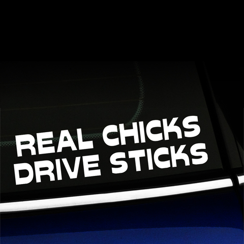 Real Chicks Drive Sticks - Decal Product Page