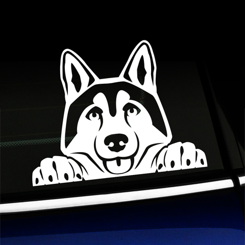 Peeking Husky - Vinyl Decal Product Page