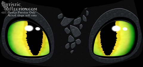 These intense but lovable dragon eyes are sure to get some smiles! Product Page