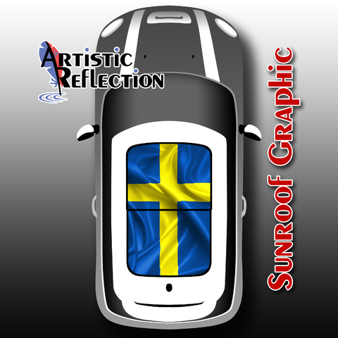 Swedish Flag Sunroof Graphic for MINI Cooper Product Page