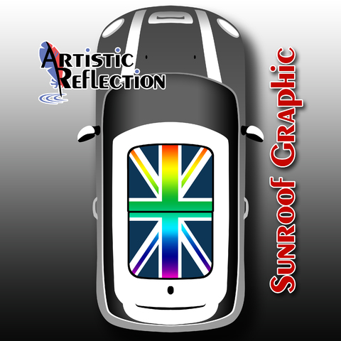 Rainbow Jack Nonwaving Sunroof Graphic for MINI Cooper Product Page