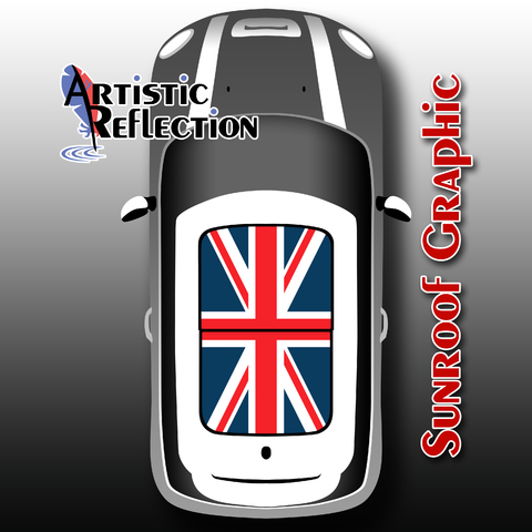 Union Jack Nonwaving Sunroof Graphic for MINI Cooper Product Page