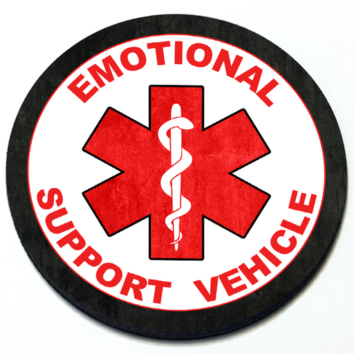 Emotional Support Vehicle Grill Badge Product Page