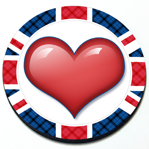 Heart - Union Jack MINI Cooper Magnetic Grill Badge