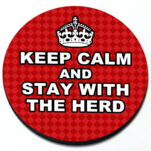 Keep Calm and Stay with the Herd - Magnetic Grill Badge for MINI Cooper Product Page