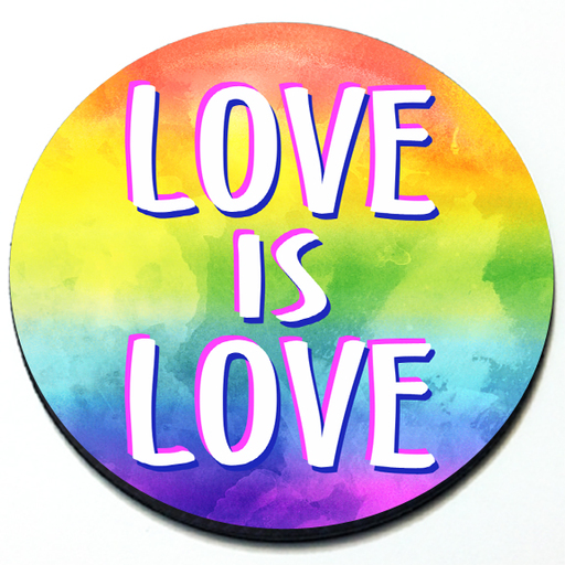 Love is Love Rainbow Badge in 3D
