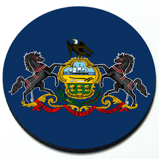 Pennsylvania State Flag Badge - 3D
