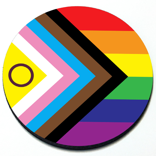 Progress Pride Flag Badge 3D