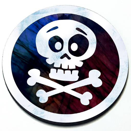 Skull Grill Badge 3D