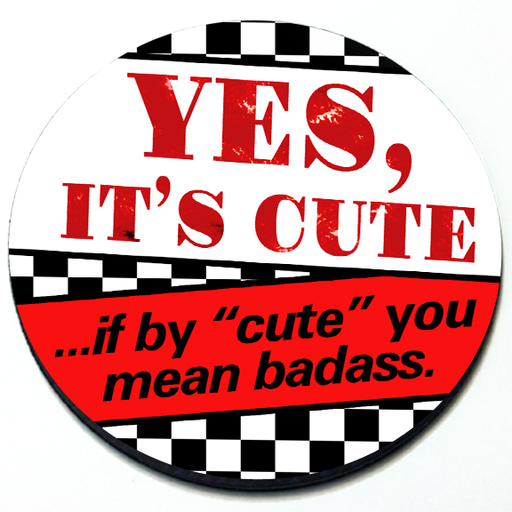 Yes it's cute, if by cute you mean badass - Grill Badge Product Page