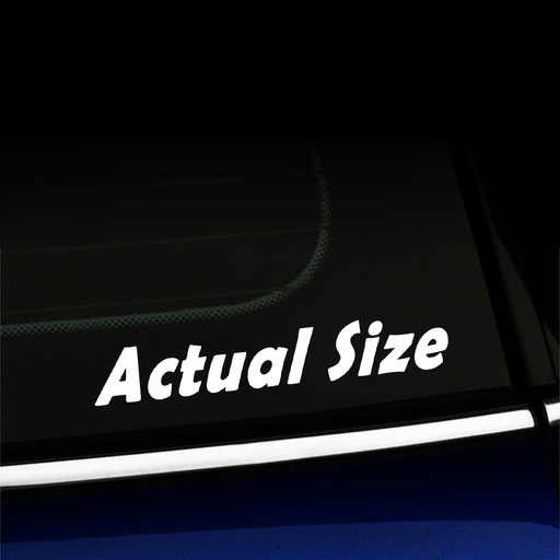 Actual Size - Vinyl Decal Product Page