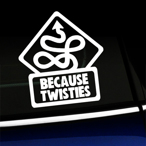 Because Twisties - Decal - MINI Cooper Vinyl Decal