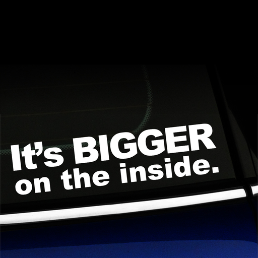 It's Bigger on the Inside - Decal Product Page