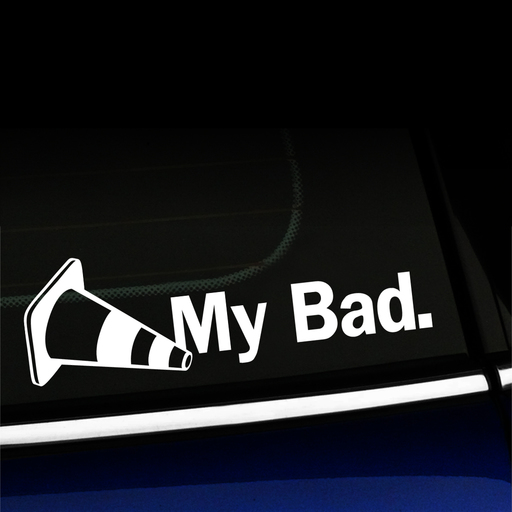 My Bad Autocross Vinyl Decal Product Page