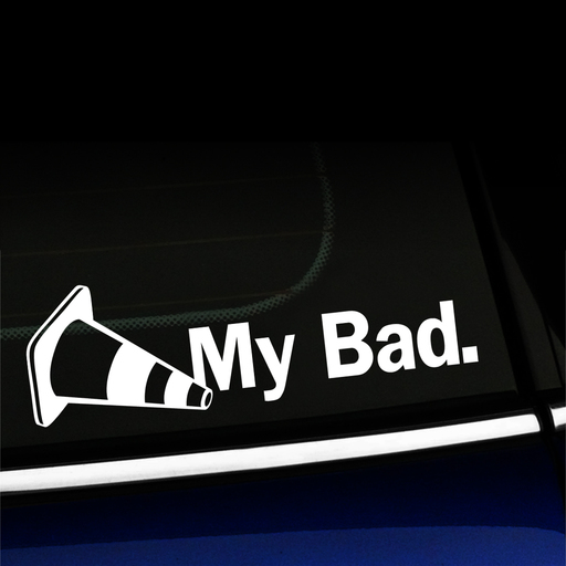 My Bad Autocross Vinyl Decal