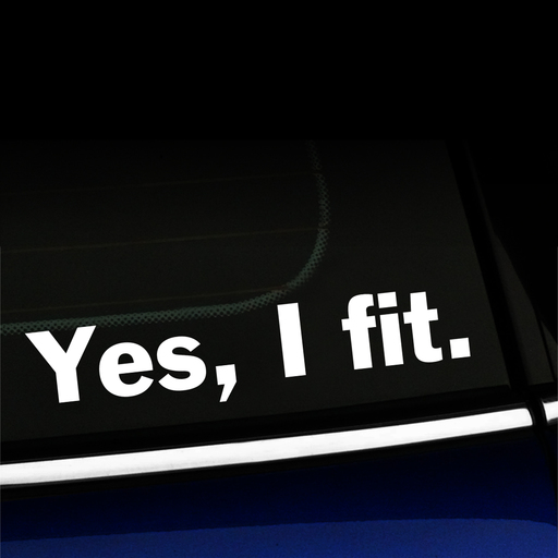 Yes, I fit - MINI Cooper Vinyl Decal Product Page