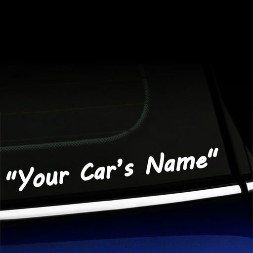 Your Car's Name Custom Vinyl Decal Product Page