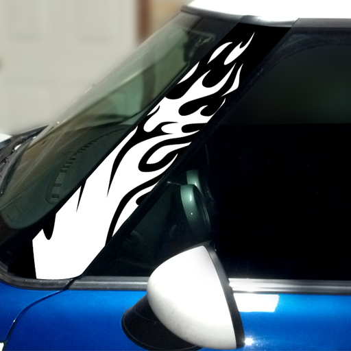 Flames Vinyl Pillar Decals for 1st Generation MINI Cooper - Set of 2