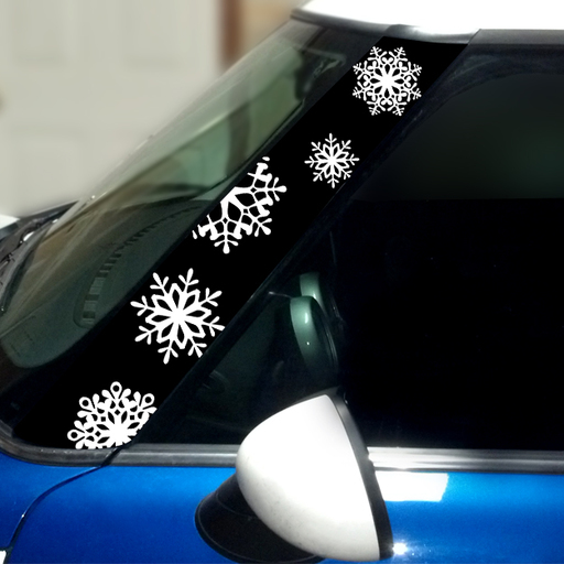 Snowflakes Vinyl Pillar Decals for 1st Generation MINI Cooper - Set of 2