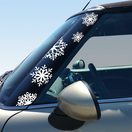 Snowflakes Pillar Decals for 2nd Generation Hardtop and Convertible MINI Cooper - Set of 2