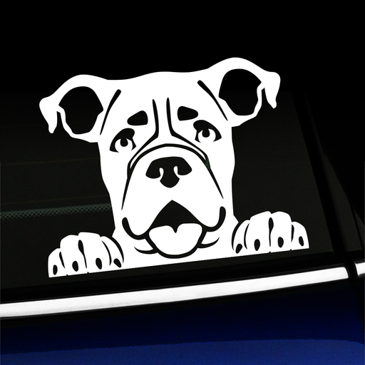 Peeking Boxer - Vinyl Decal Product Page