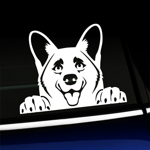 Peeking Corgi  - Vinyl Decal