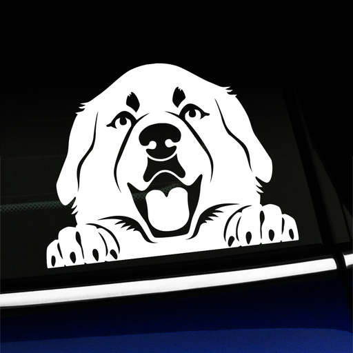 Peeking Great Pyrenees - Vinyl Decal Product Page