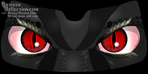Scary Dragon Eyeshade Example