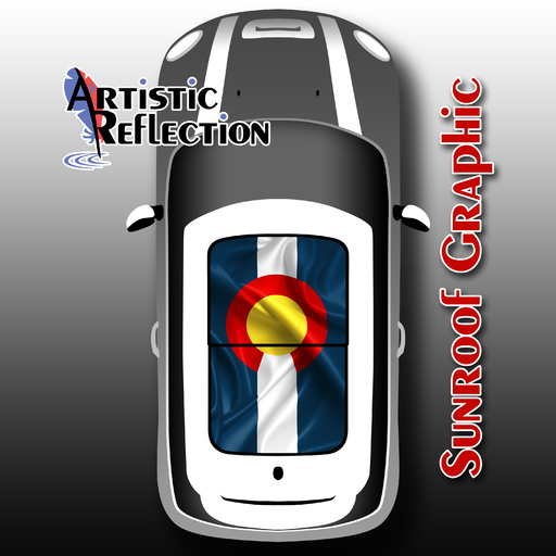 Colorado Flag Sunroof Graphic for MINI Cooper Product Page