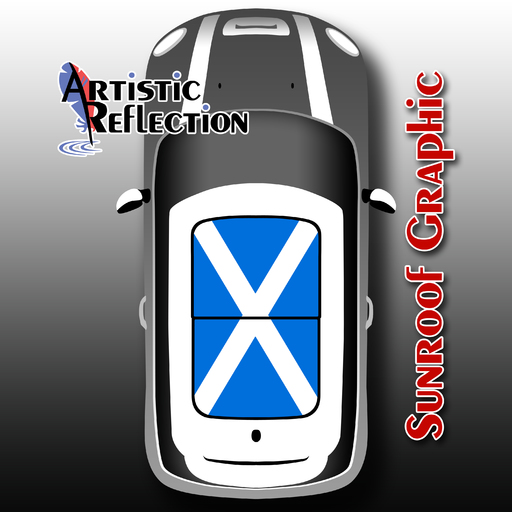 Scotland Flag - Nonwaving - Sunroof Graphic for MINI Cooper