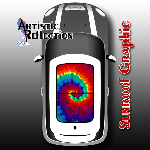 Tie Dye Sunroof Graphic for MINI Cooper Product Page