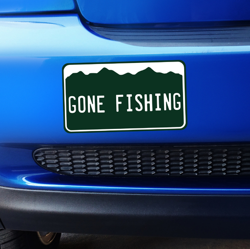 Gone Fishing Small Colorado Bumper Sticker